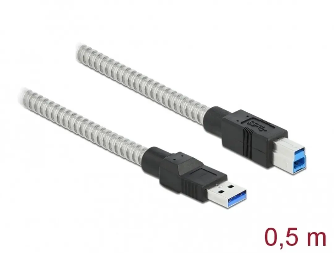 Delock USB 3.2 Gen 1 A-male naar B-male 0,5m