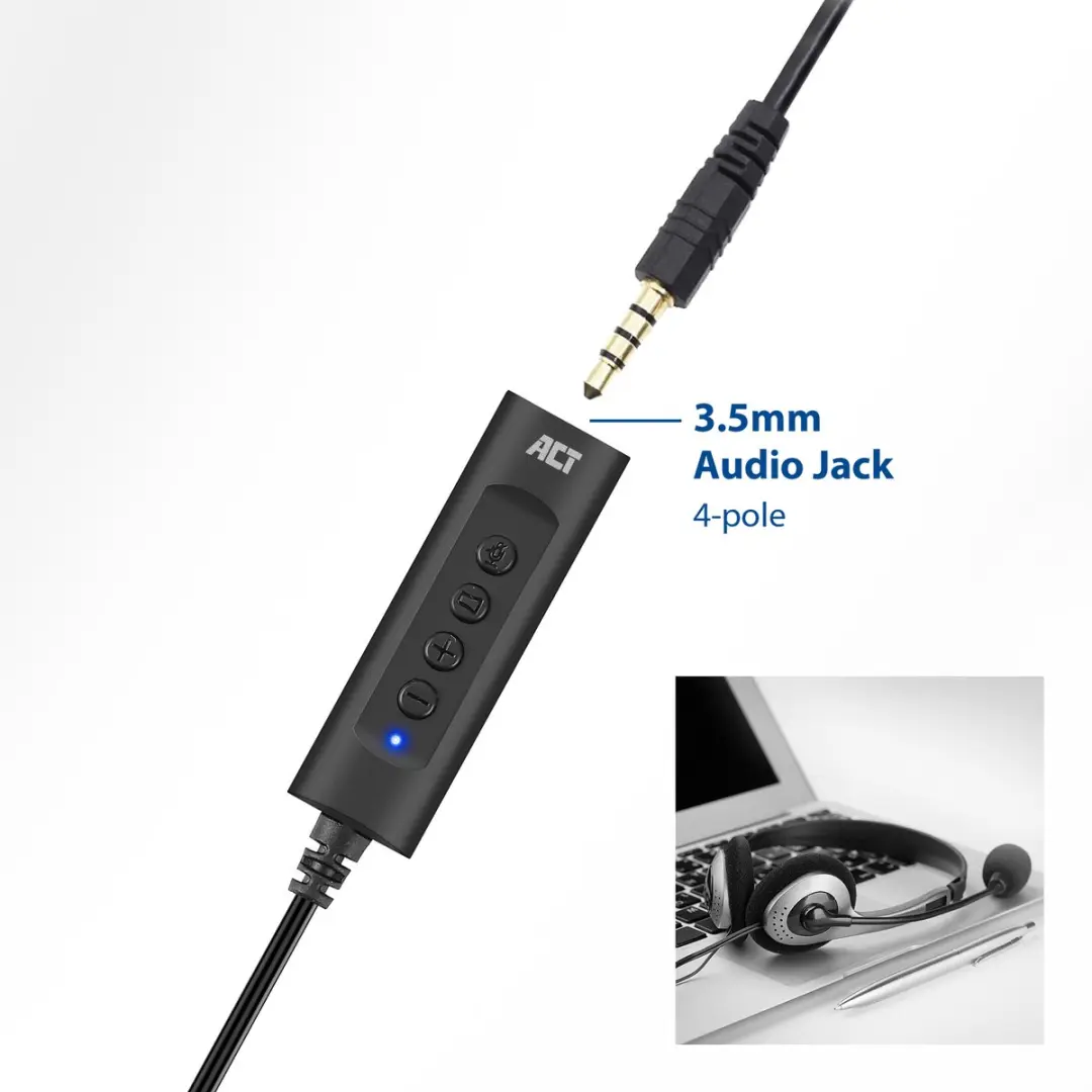 ACT USB-A externe geluidskaart AC9360