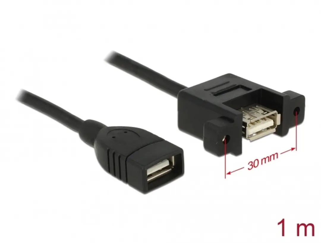 Delock USB 2.0 Kabel A naar A 1m