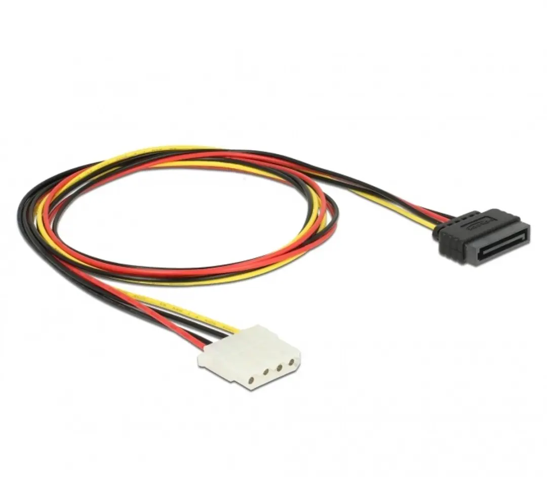 Delock SATA naar Molex Adapter 1m - Wit