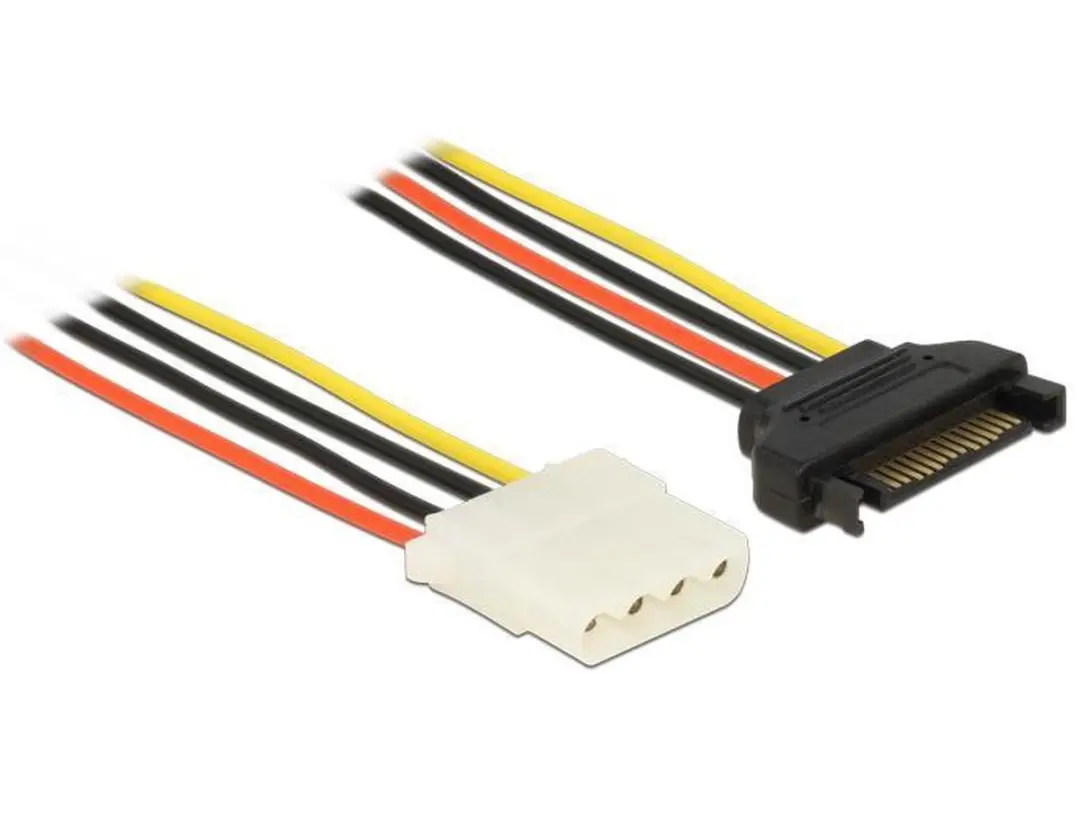 Delock SATA naar Molex Adapter 1m - Wit