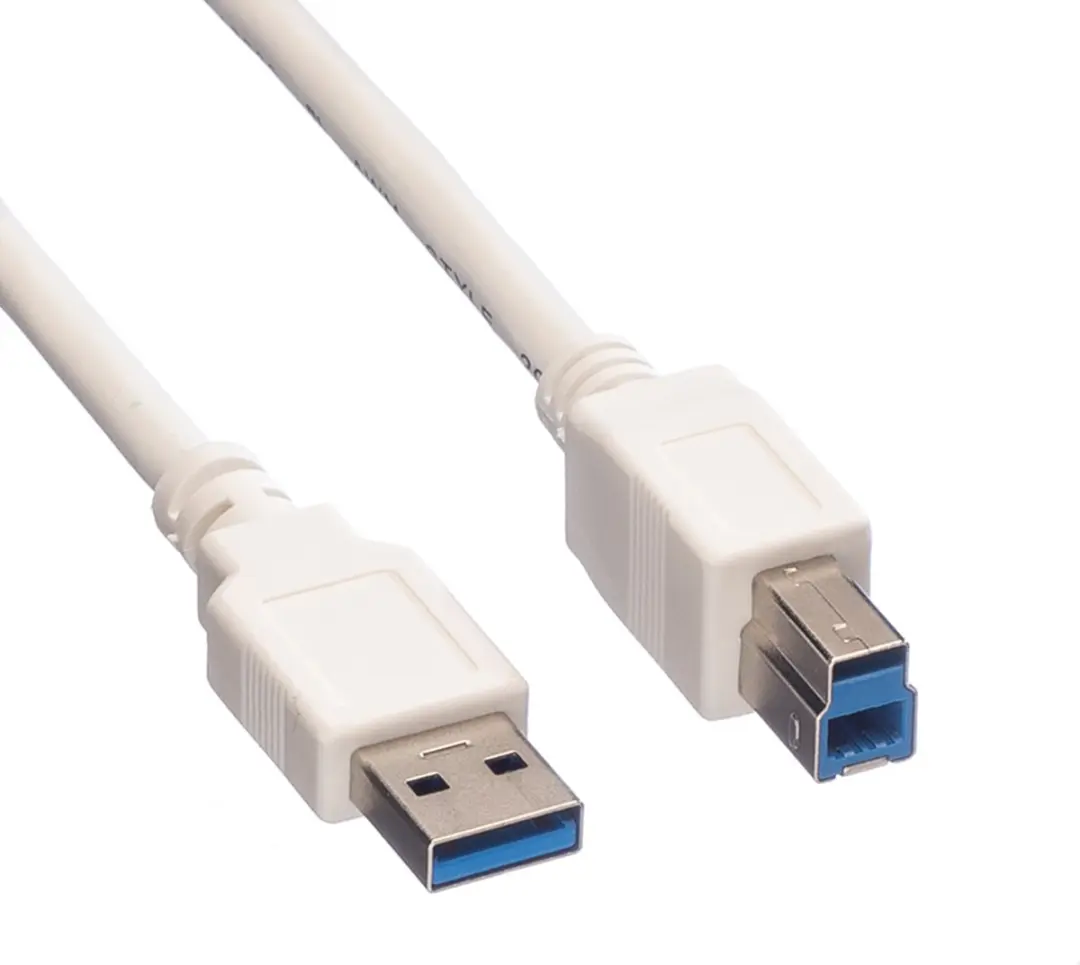 Value USB 3.2 Gen 1 Kabel A-B Wit 1,8m