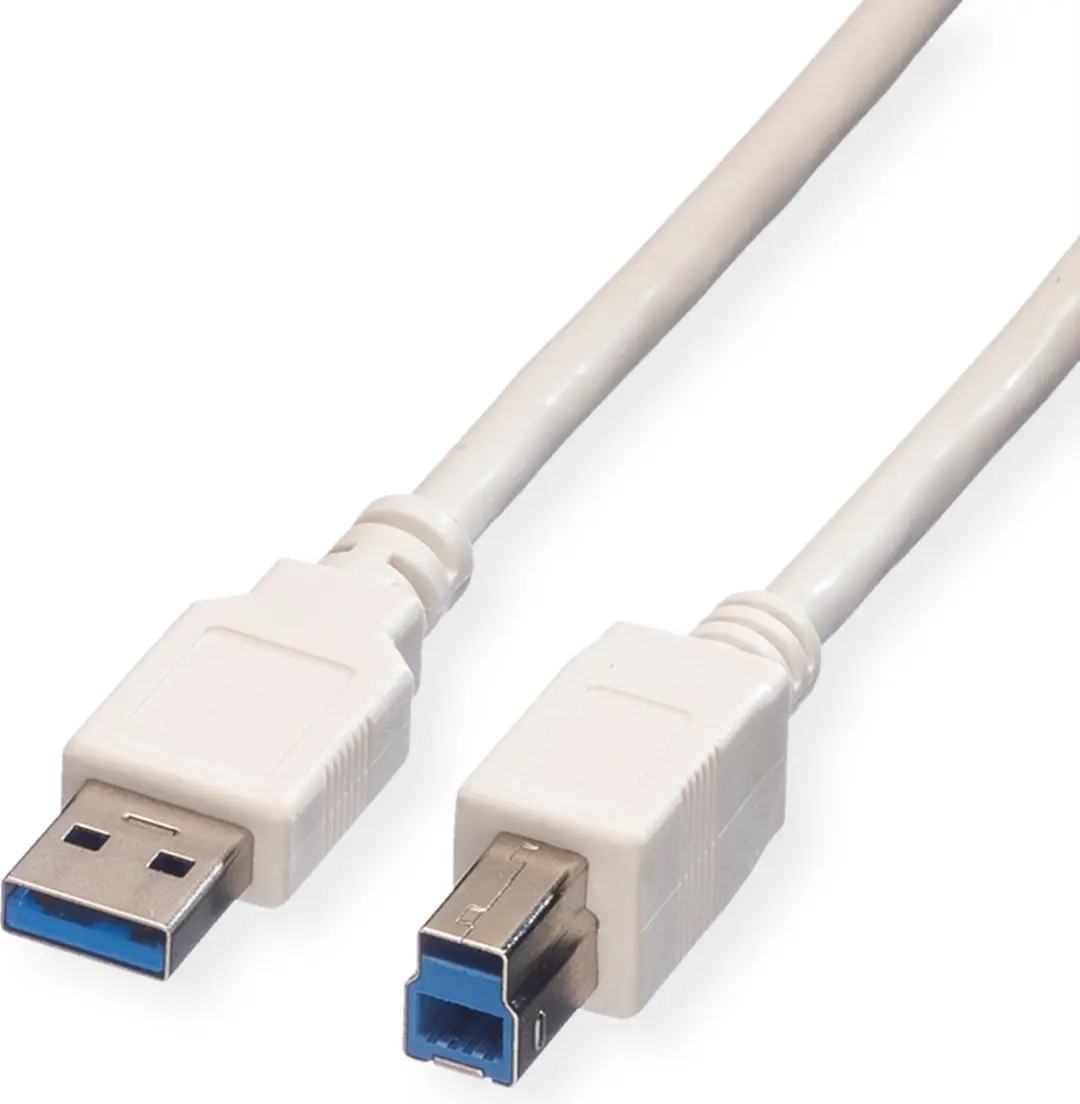 Value USB 3.2 Gen 1 Kabel A-B Wit 1,8m