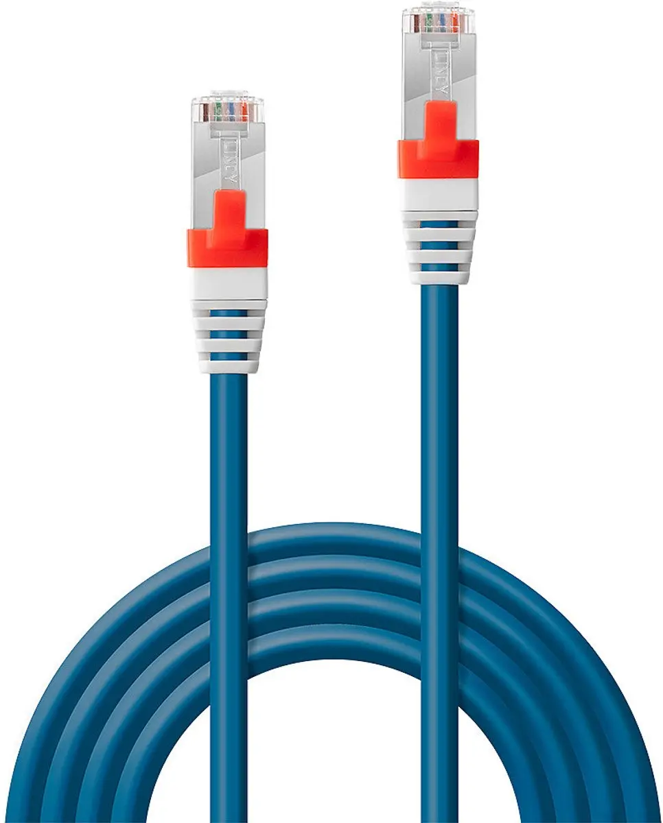 Lindy Cat.6 SSTP/SFTP PIMF Premium Netwerkkabel 1.0m - Blauw