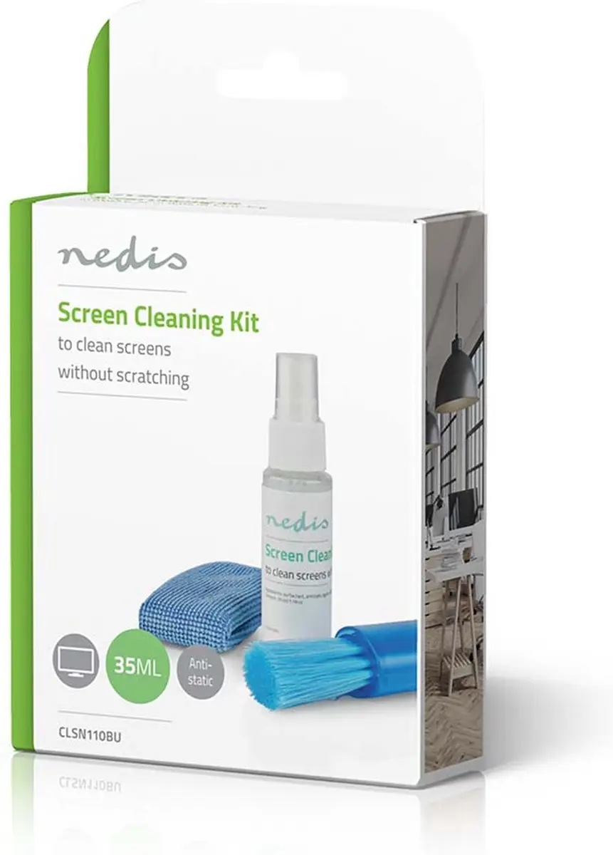 Nedis CLSN110BU Schermreiniger - 35ml - Notebook/Smartphone/Tablet/TV