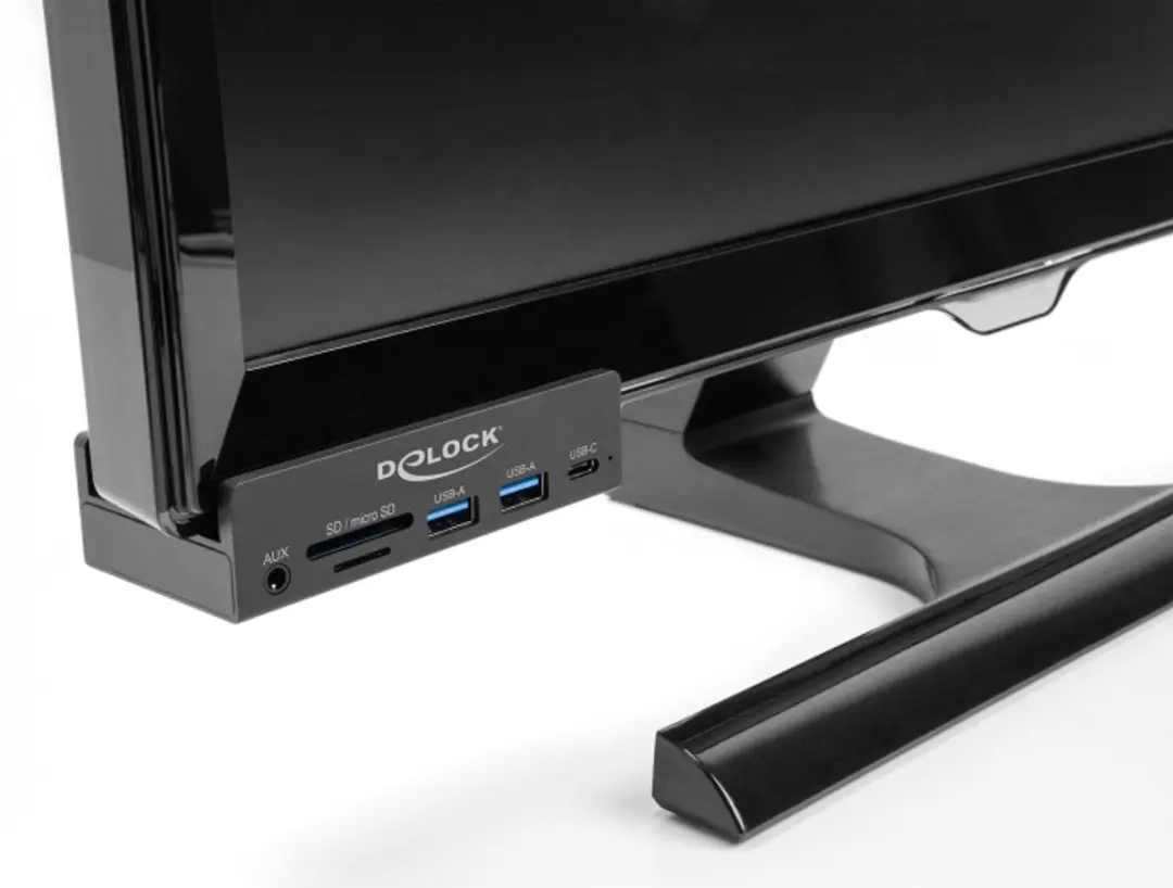 Delock 64285 USB 3.0 Hub 5Gbps - 2x USB-A 1x USB-C Cardreader - Zwart