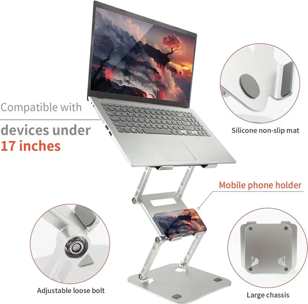 NÖRDIC LH-581 Universele Laptopstandaard - Aluminium - Tot 17"