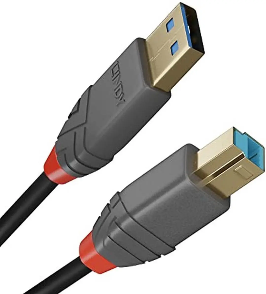 Lindy 36743 USB-kabel USB-A naar USB-B 3.0 - 3m - Zwart