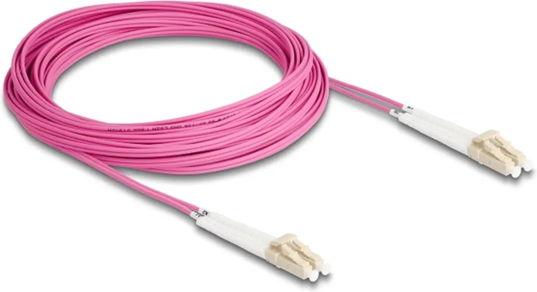 Delock LC Duplex OM4 Glasvezelkabel 10m - Violet
