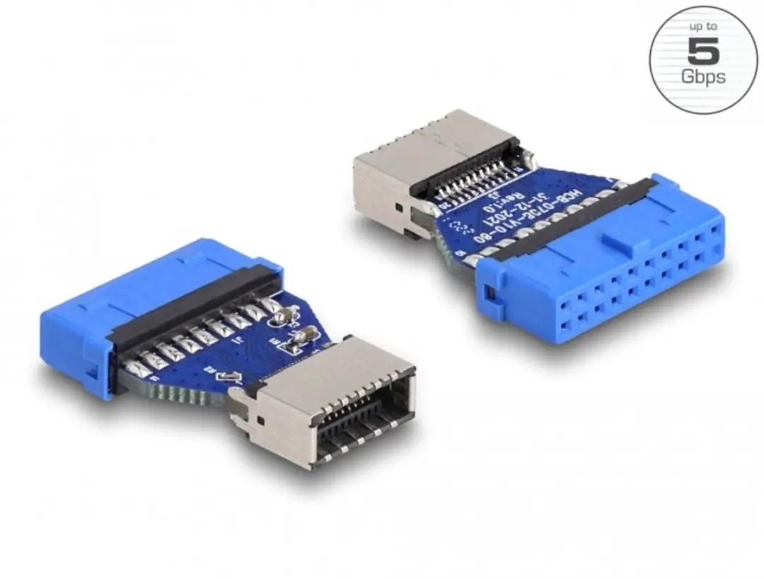 Delock USB 3.2 Gen 1 Adapter Pin Header naar Key A