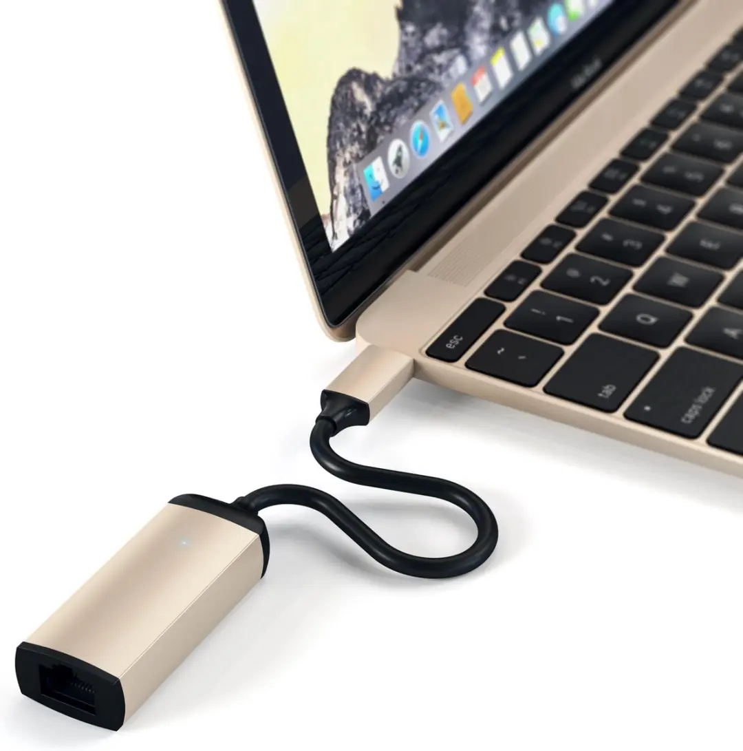 Satechi Type-C Ethernet Adapter - Goud