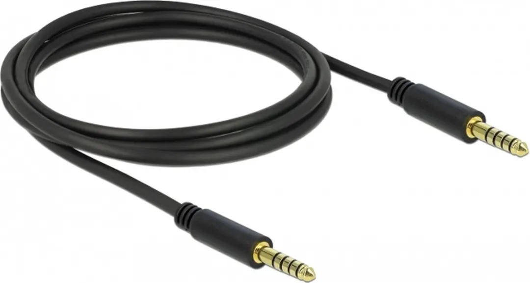 Delock 4,4mm Jack Kabel - Gebalanceerd Stereo AWG24 - 2m - Zwart