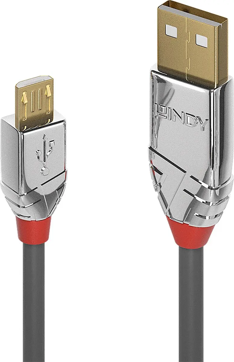 Lindy 36651 USB-kabel USB-A naar Micro-B 1m