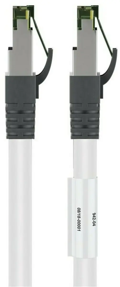 Goobay CAT8.1 Netwerkkabel 40Gbit - Wit - 0,5m