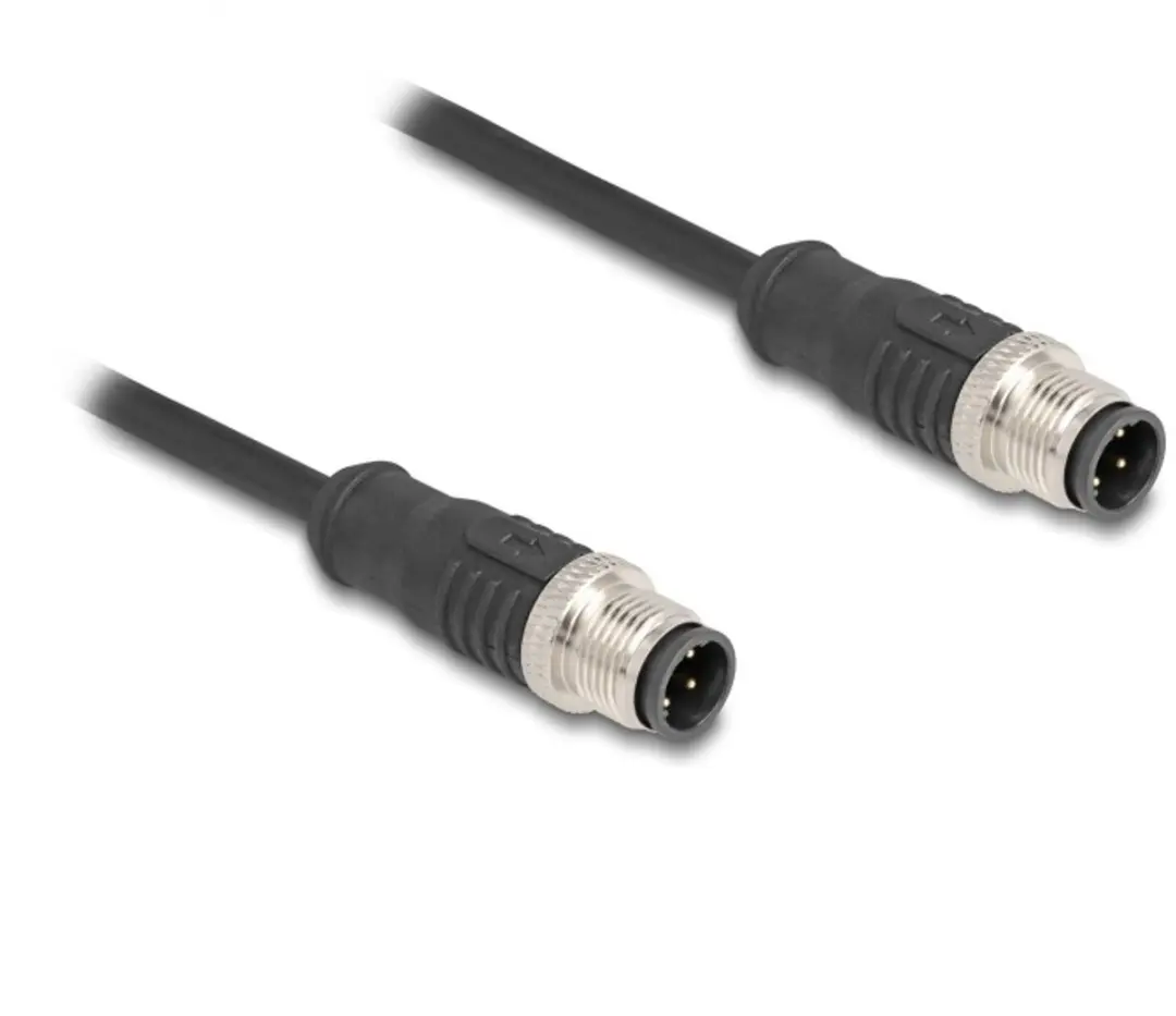 Delock M12 4-pins CAT5e Netwerkkabel 1m