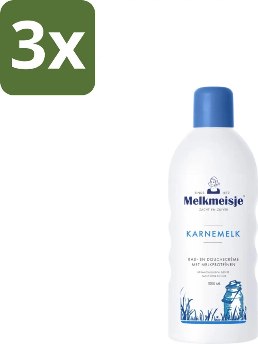 Melkmeisje Karnemelk Douchegel 3x1000ml