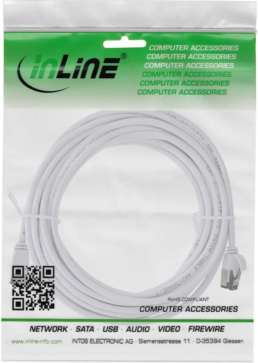 InLine Patchkabel U/FTP Cat.8.1 7,5m Wit