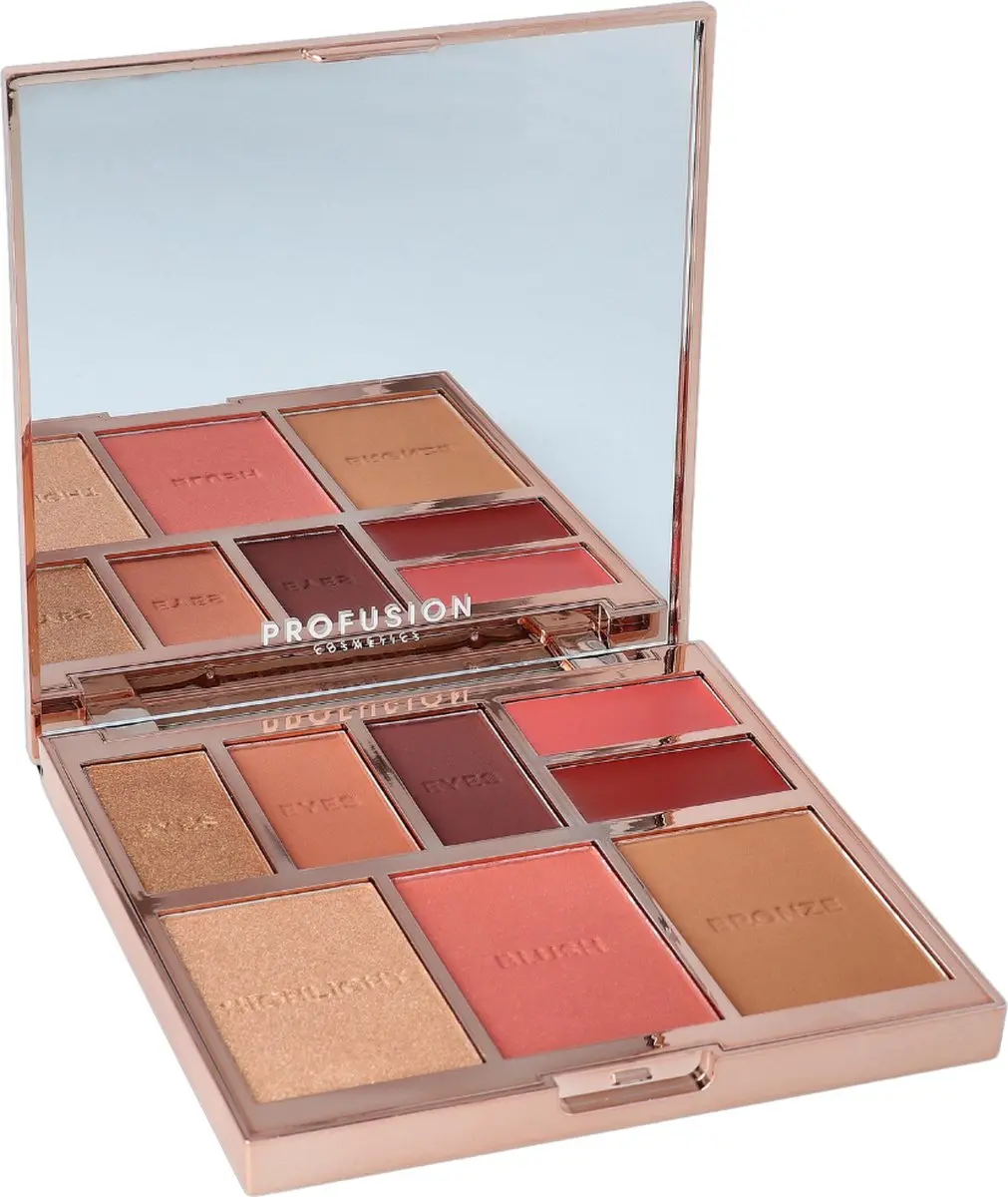 Profusion Radiance Palet - 8 Kleuren Oogschaduw Highlighter Bronzer Lippenstiften 23g