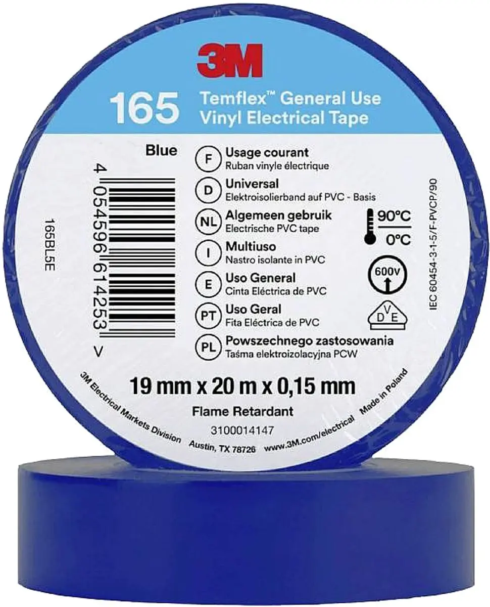 3M Isolatie Tape 19mm Blauw