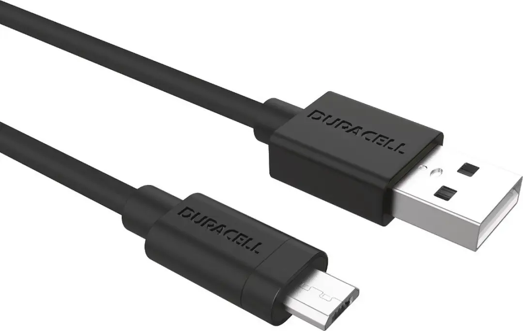 Duracell USB2.0 A naar Micro USB Kabel 2m - Zwart
