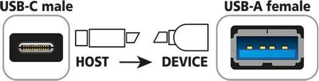 Delock USB-C naar USB-A Adapter 3.1 Gen 2 - 3A - 0,10m - Zwart