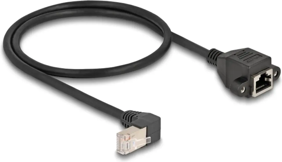 Delock SFTP CAT6a Netwerk Verlengkabel 0,5m - Haaks