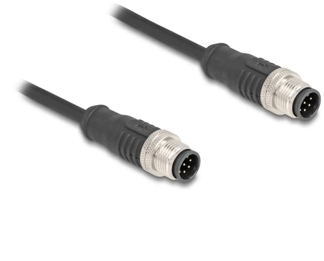 Delock M12 8-pins A-gecodeerde Netwerkkabel CAT5e 2m