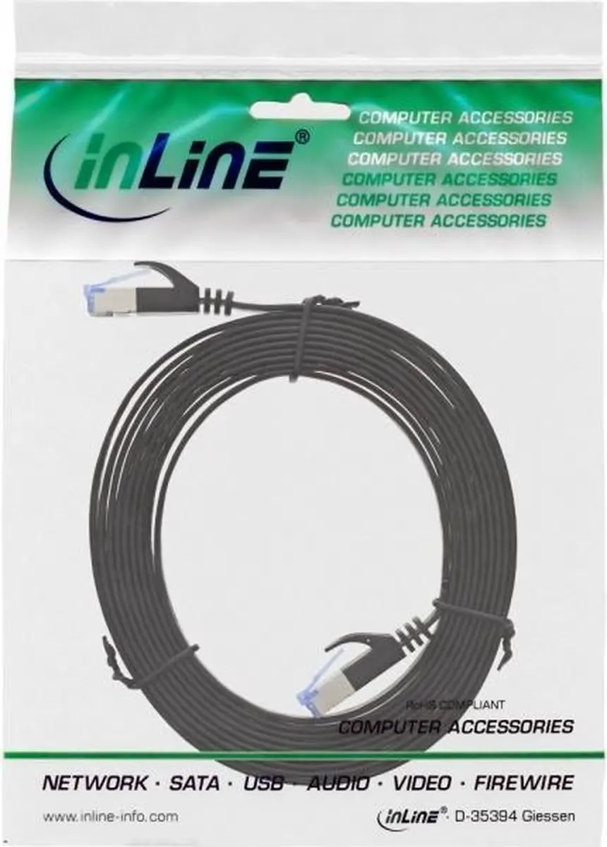 InLine U/FTP Patchkabel CAT6a 3m - Zwart