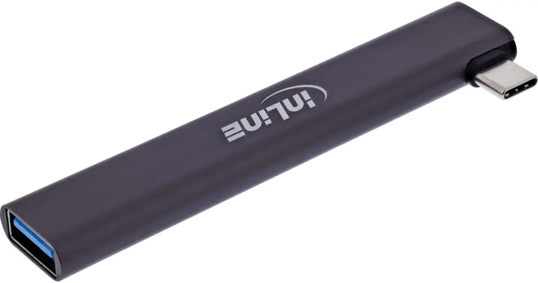 InLine USB Hub 4x USB-A 3.0 - Grijs
