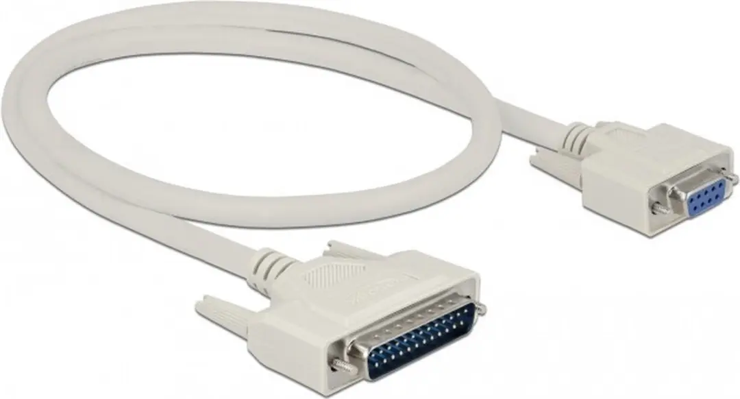 Delock D-Sub 25 naar 9 Kabel - 0,5m - Beige