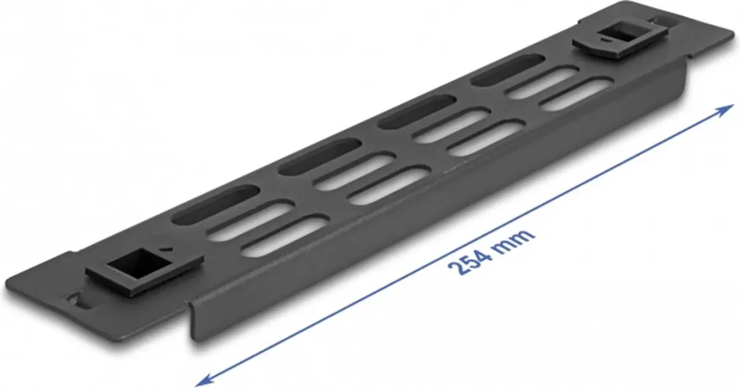 Delock 10 inch Ventilatiepaneel 1U - Zwart