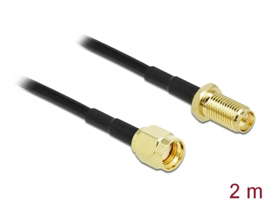 Delock Antennekabel RP-SMA naar RP-SMA 2m