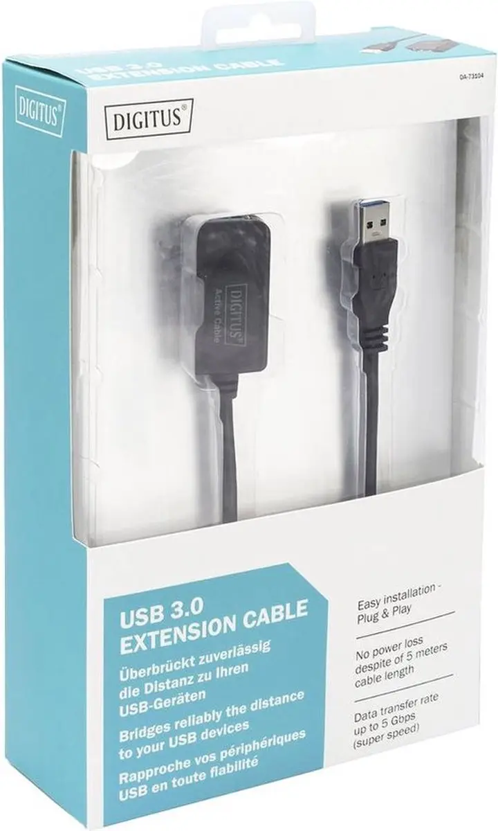 Digitus DA-73104 USB 3.2 Gen1 Kabel 5m - Zwart - afbeelding 6 van 6