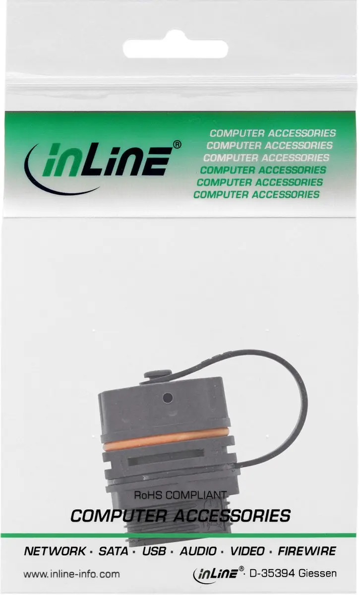 InLine Patchkabelkoppeling RJ45 Cat.6A IP68 - Zwart
