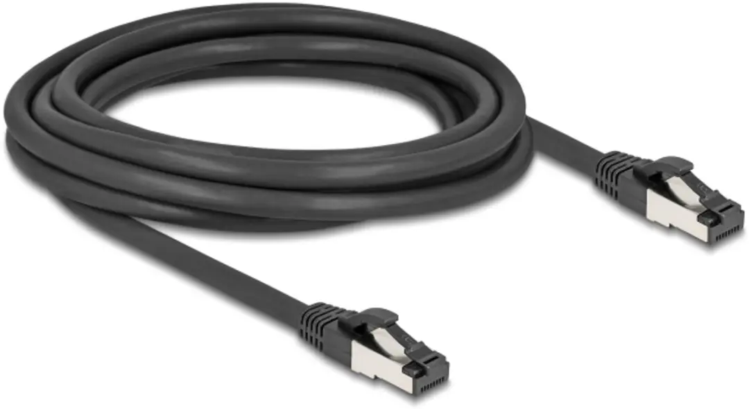 Delock Cat.8.1 S/FTP Netwerkkabel 3m - 40 Gbps - Zwart