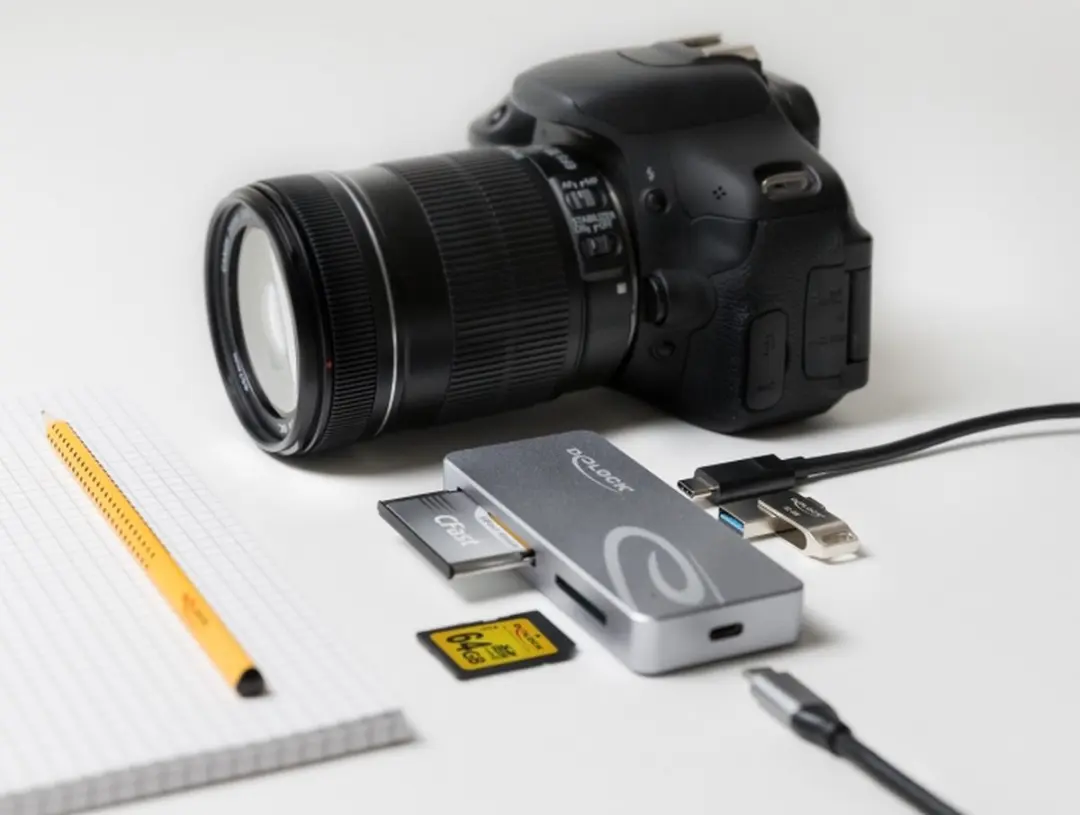 Delock 91754 USB-C Kaartlezer CFast/SD - Grijs