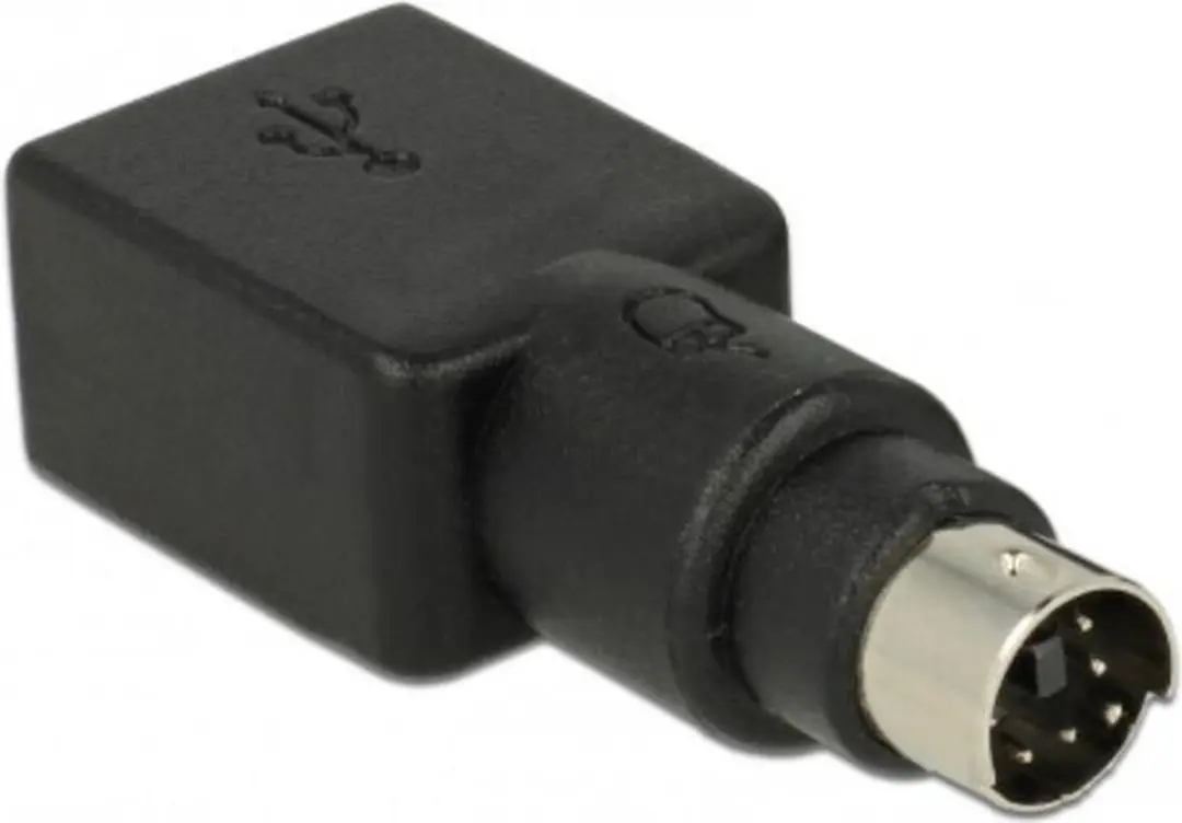 Delock Mini DIN 6-pins PS/2 naar USB-A Adapter