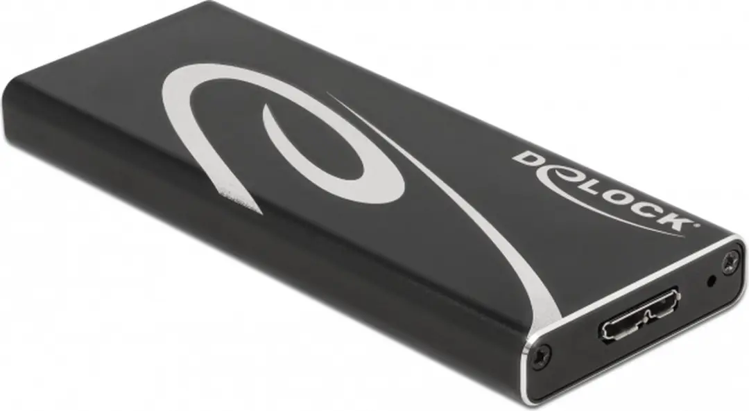 Delock M.2 SATA SSD Behuizing SuperSpeed USB - Key B - Zwart