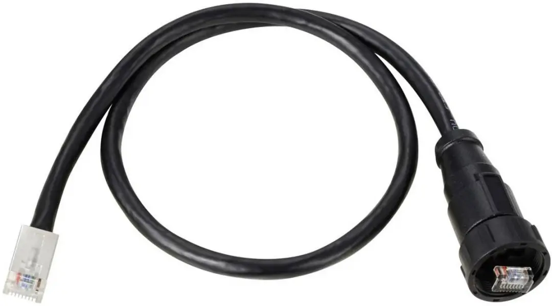 Tru Components TC-E13T-MR6-MCA/NCA-0.5PV-S RJ45-kabel 0,5m - CAT6A - IP67 - Zwart