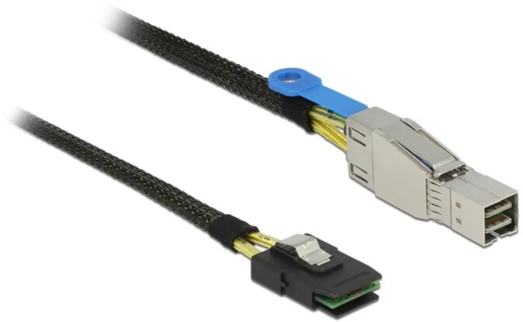 Delock Mini SAS HD SFF-8644 naar SFF-8087 Kabel 1m - Zwart