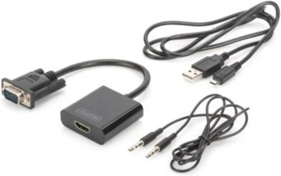 Digitus DA-70473 VGA naar HDMI Converter - 1920x1080 - Zwart