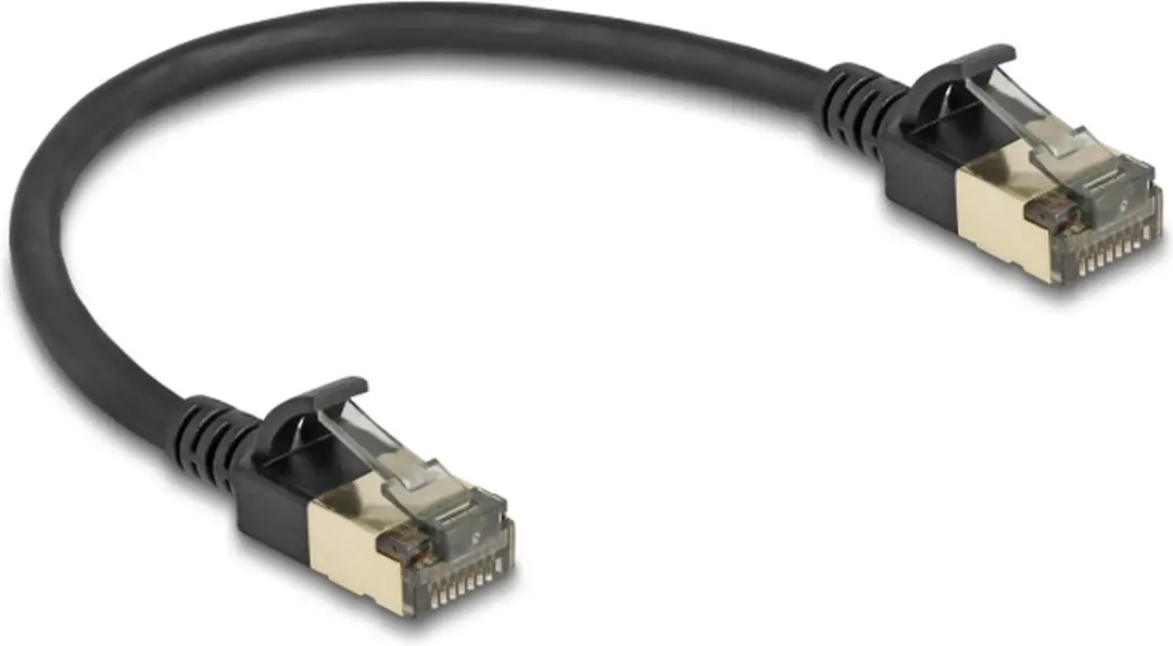 Delock Cat.8.1 F/FTP RJ45 Kabel 0.25m - Zwart