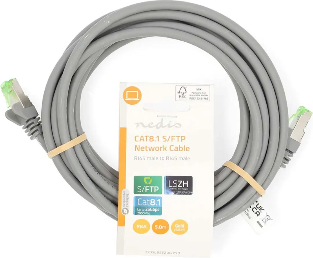 Nedis Cat 8.1 Netwerkkabel CCGL85520GY50 5m - Grijs