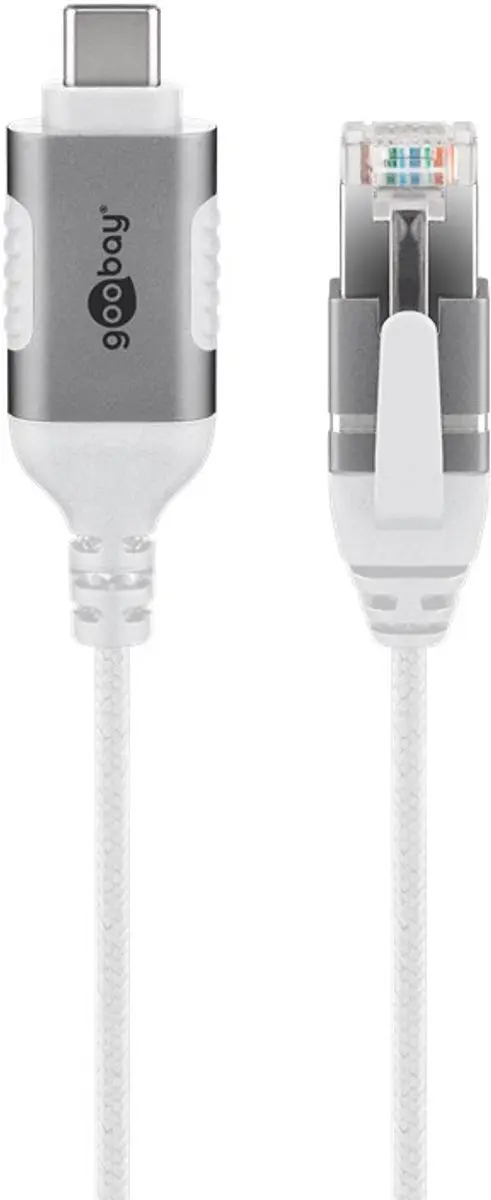 Goobay USB-C naar RJ45 LAN Kabel CAT6 - 1,5m - Wit