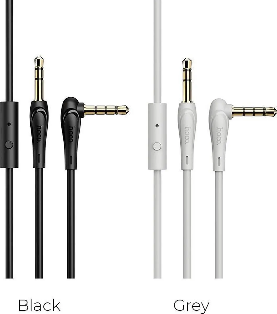 Hoco UPA15 AUX Kabel 3,5mm - 1m - Grijs/Wit