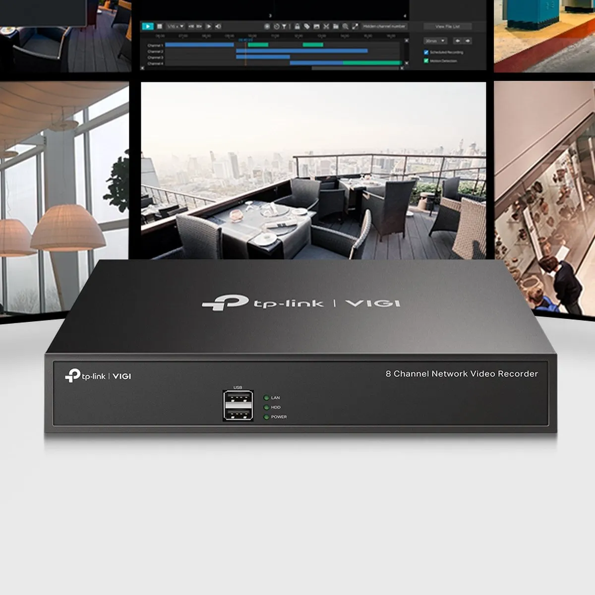 TP-Link VIGI NVR1008H Netwerk Video Recorder - 8 Kanalen - Zwart