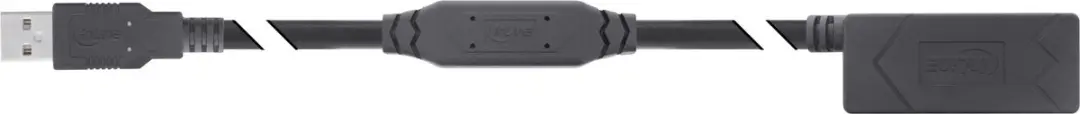 InLine USB-A Verlengkabel 20m - USB2.0 - Zwart