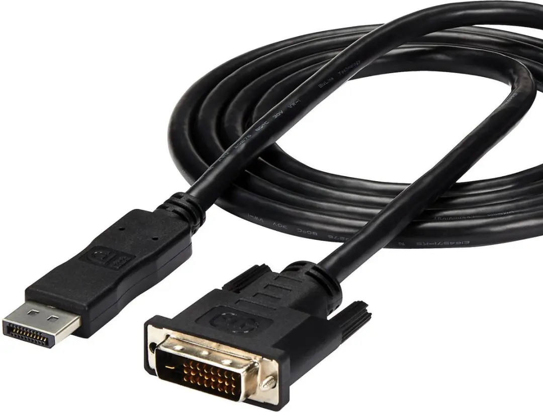 Startech DP2DVIMM6 DisplayPort naar DVI Adapter - 1,8 m - Zwart