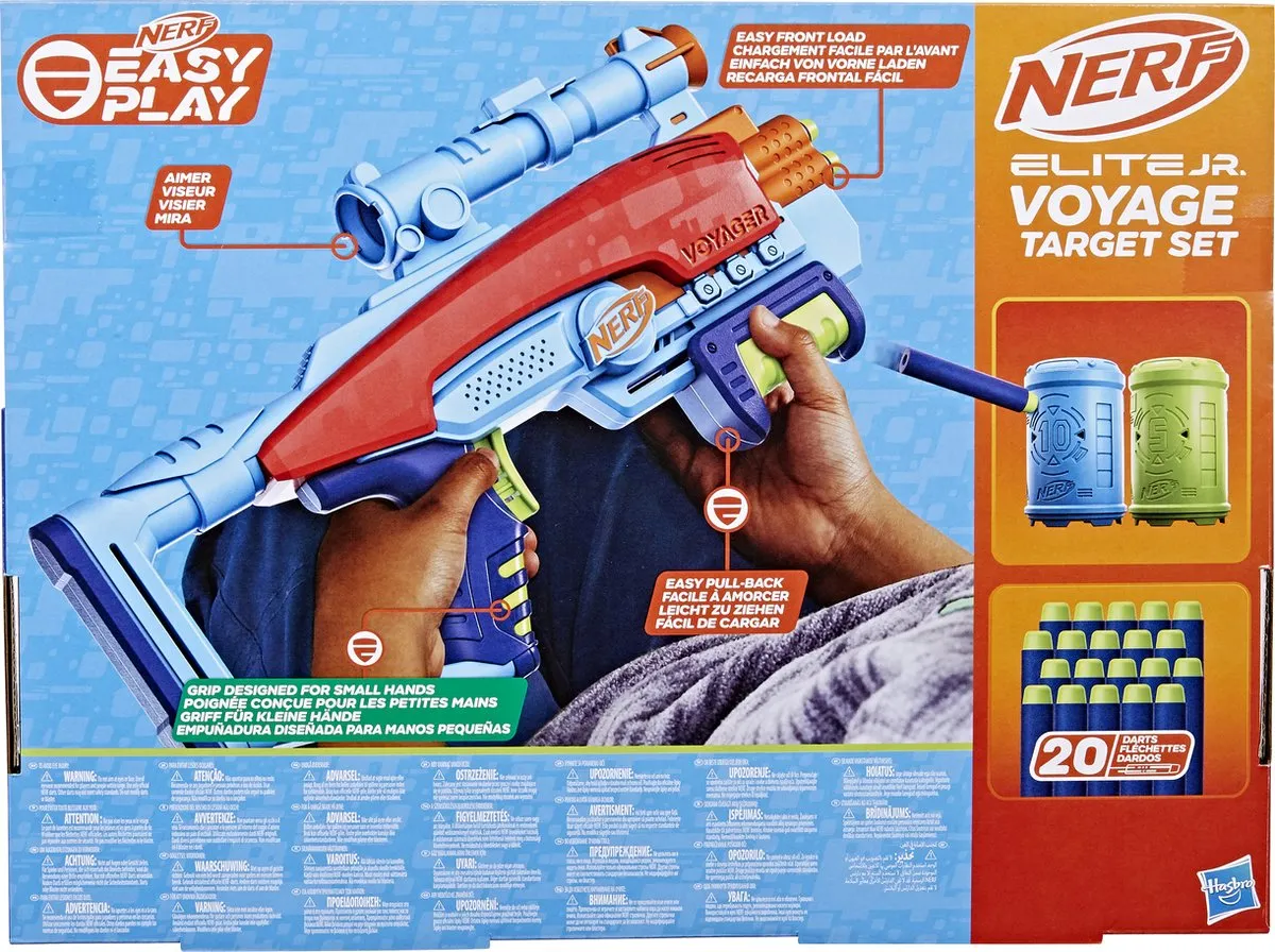 Hasbro Nerf Elite Jr Voyage Target Set F6361 - Blauw