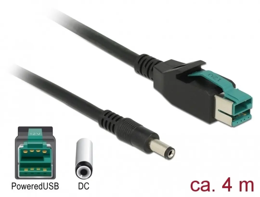 Delock PoweredUSB Kabel 12V Mannelijk